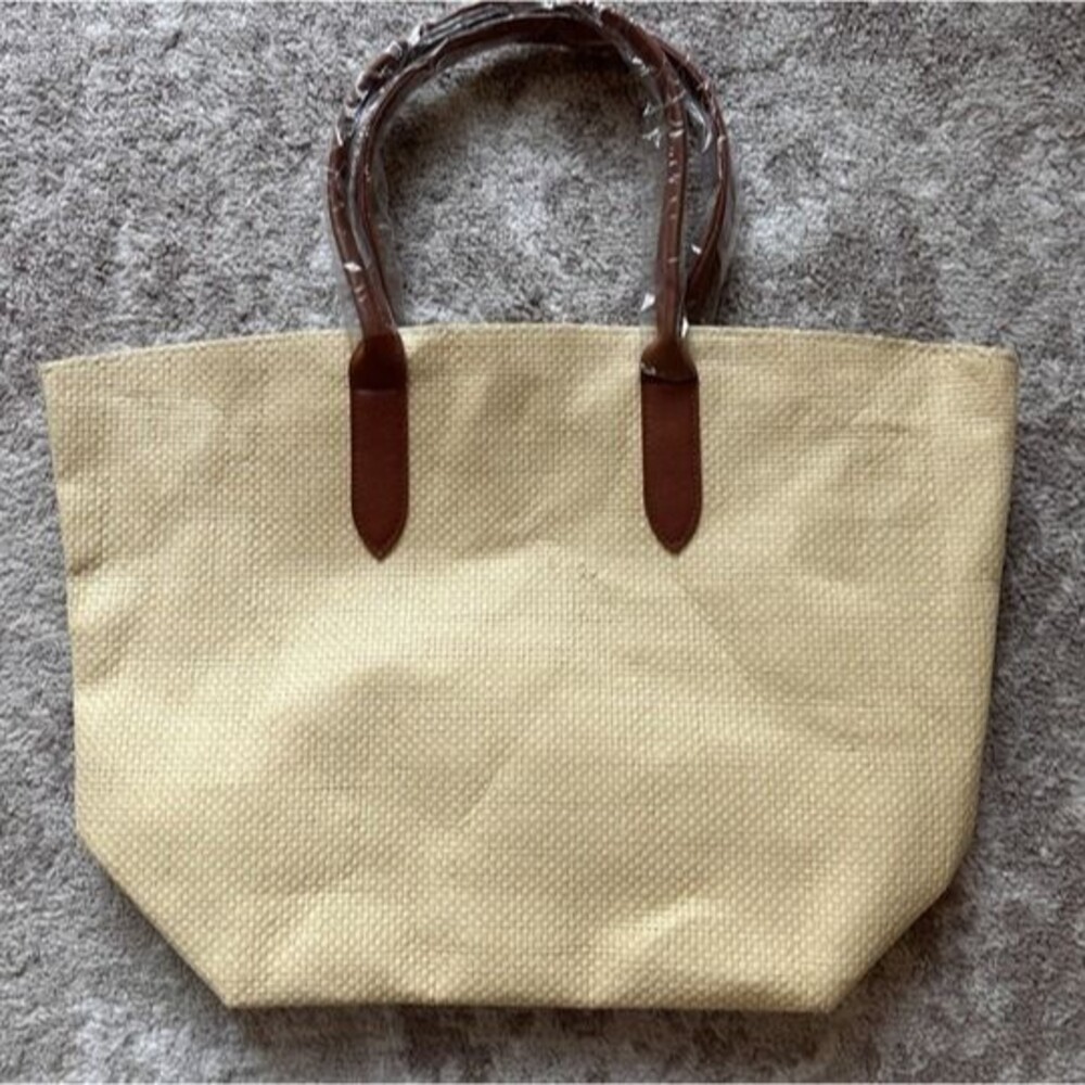 Women Straw Shoulder Tote Bag Spring Summer Beach Handbag - Picture 2 of 7